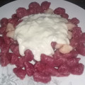 El cooksnap de Jessica Maffioli cuando hizo Ñoquis de Remolacha.