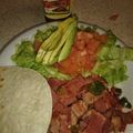 El cooksnap de Tania Favela cuando hizo Carne de puerco a la Mexicana.