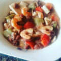 El cooksnap de babycook cuando hizo Alubias con pechuga de pollo y gambones.