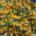 El cooksnap de Anna Bella alias Moni Argento cuando hizo Salteado de Pollo y Kale.