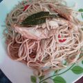 El cooksnap de Daniela Belén cuando hizo Pasta salteada en pollo, pimentón y salsa de soja.