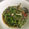 Cooksnap Nana Daud semasa beliau membuat Midin (Lemidin) Belacan.