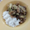 El cooksnap de Cecilia López cuando hizo Chicharrón en salsa verde con calabazas.