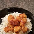 Samantha's cooksnap of when they made Honey Orange Chicken.