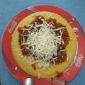 El cooksnap de Noritha Loza Coca cuando hizo Polenta a la Bolognesa o Italiana.