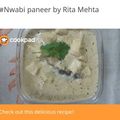 Rita Mehta ( Executive chef ) का कुकस्नैप जब उन्होंने मुगलई पनीर व्हाइट ग्रेवी पनीर(mughlai paratha in hindi) बनाया था।