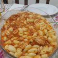 El cooksnap de María Guiomar Ferrario cuando hizo Ñoquis caseros de papas con salsa de pollo para el domingo 29.