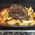 El cooksnap de Arcadio Delgado cuando hizo Aguja de ternera al horno con patatas panaderas.