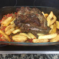 El cooksnap de Arcadio Delgado cuando hizo Aguja de ternera al horno con patatas panaderas.