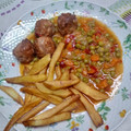 El cooksnap de isabel cuando hizo Albóndigas con salsa de verduras.