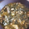 El cooksnap de Mirian Hervas cuando hizo Potaje de garbanzos, espinacas y bacalao.