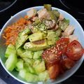 El cooksnap de cocina cuando hizo Poke Hawaiano (Ensalada de atún marinado).
