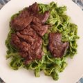 El cooksnap de Jona cuando hizo Tallarines con Salsa Pesto Albahaca 🌿.