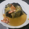 El cooksnap de Rick cuando hizo Volcanes de arroz negro con lava de marisco.