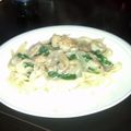 apowers87's cooksnap of when they made shrimp fettuccine with mushrooms.