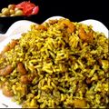 کوک اسنپ ☆ دستپخت مادمازل ☆ بعد از امتحان کردن پلو میگو(با سبزی پلویی) 👌👌.