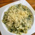 El cooksnap de Daniela Araujo cuando hizo Fideos con leche y espinacas.