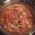 El cooksnap de Ariana cuando hizo Salsa antipasto.