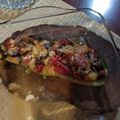 El cooksnap de Lucia Alonso Penedo cuando hizo Calabacín relleno de pimientos del piquillo y champiñones.
