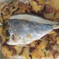 El cooksnap de Maria Plata de Avila cuando hizo Pescado al horno con patatas, cebolla y pimientos.