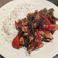 El cooksnap de Saúl cuando hizo Pimientos con pollo en salsa de soja.