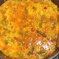 El cooksnap de Lorea cuando hizo Paella de pollo y verduras.