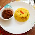 Sandipta Sinha's cooksnap of when they made বাসন্তী পোলাও (basonti polao recipe in bengali).