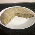 El cooksnap de Malagueña salerosa cuando hizo Tortilla de patata, berenjena y cebolla. Versión más limpia, rápida y ligera.
