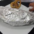 El cooksnap de Juan Carlos Castro martinez cuando hizo Cachamas en sus jugos con verduras y naranja acompañada de ceviche de mango en canastilla de plátano.