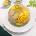 Cooksnap dari Bunda Olla untuk resep Puding buah kelengkeng dan mangga lapis puding pandan
