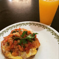 El cooksnap de Natán Santiago cuando hizo Huevos Motuleños.
