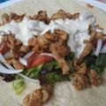 El cooksnap de soycrisniki cuando hizo Kebab de pollo con arroz frito y salsa blanca sin yogur.