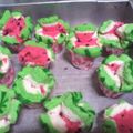 Cooksnap dari Lhely Istyfadhoh untuk resep Bolu Kukus Semangka merekah 😍😍