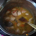 El cooksnap de Naty Román cuando hizo Pollo guisado a la cerveza.