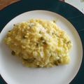 El cooksnap de Lupe Mateos cuando hizo Arroz al azafrán con batata, choclo y arvejas.