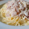 Mónika Gyurászné Cooksnap-ja, amikor elkészítette a(z) Carbonara spagetti receptet.