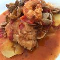 El cooksnap de Maria Galeto cuando hizo Merluza a la marinera.