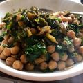 Jesse Clark's cooksnap of when they made Lebanese-style Swiss chard and chickpeas.