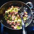 El cooksnap de Emma Patricia Ramírez Tejada cuando hizo Salchichas con rajas.