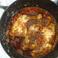 El cooksnap de Miriam Aguilar cuando hizo Muslitos de pollo en salsa.