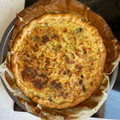 El cooksnap de Maria Sanchez Guzman cuando hizo Quiche lorraine de puerro, champiñón y bacon 🥮🥓🥬.