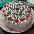 El cooksnap de Lourdes Olivera cuando hizo Selva negra con frutos rojos.