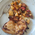 El cooksnap de anabel cuando hizo Pollo con papas y pimiento morrón en la freidora de aire.