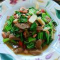 Cooksnap dari Aini mama 2N 2R untuk resep Pak choy, bakso, udang saus tiram