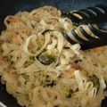 Cooksnap-ul lui Dumitrescu Mihaiela atunci când a preparat Tagliatelle cu broccoli și creveți.