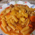 El cooksnap de Jorge Garcia cuando hizo Guiso con carne, papas y fideos rulitos.