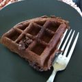 John's cooksnap of when they made Waffle iron brownies.