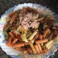 El cooksnap de José Manuel Estevez cuando hizo Espirales de colores con champiñones, carne picada y atún.
