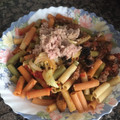 El cooksnap de José Manuel Estevez cuando hizo Espirales de colores con champiñones, carne picada y atún.