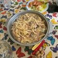 El cooksnap de Luis García cuando hizo Nidos de pasta, a la carbonara.